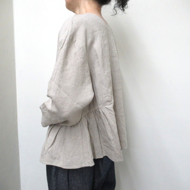 ina  脇ギャザー2wayブラウス /NT01 【日本製】